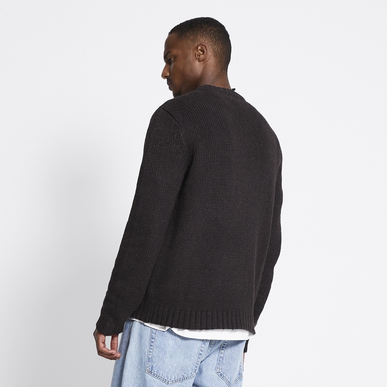 Knit sweater "Brook" Brown melange